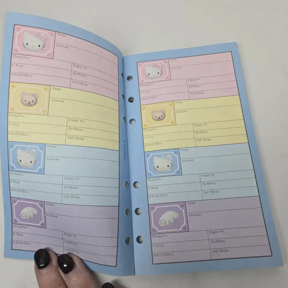 Vintage Hello Kitty Sanrio 90s Address Book Planner Pastel 1999 Kawaii UNUSED